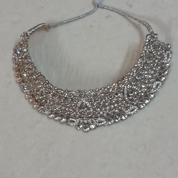 Silver Choker necklace set - Picture 3 of 3